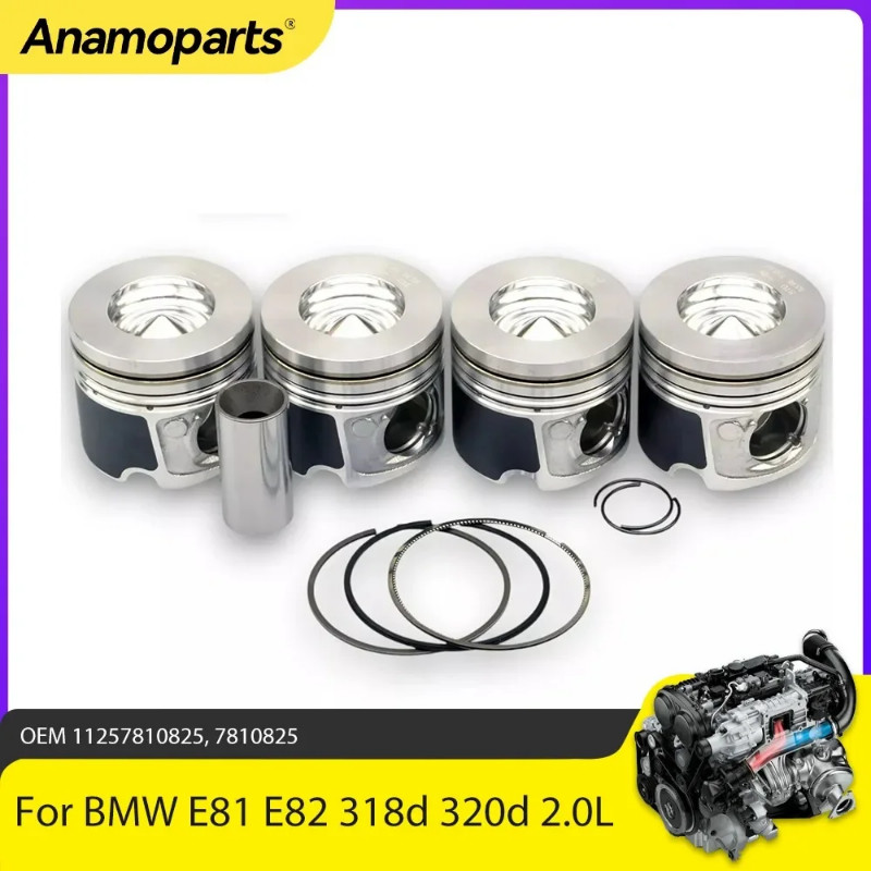 Engine Parts Piston With Rings Fit 2.0 L N47 For BMW E81 E82 E87 F20 316d 318d 320d 418d 420d 518d
