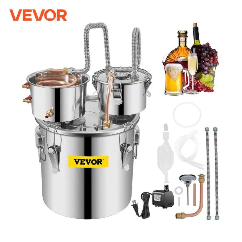 VEVOR 12L 20L 30L Alcohol Distiller Machine Beer Brewing Equipment DIY Wine Moonshine Apparatus Dis