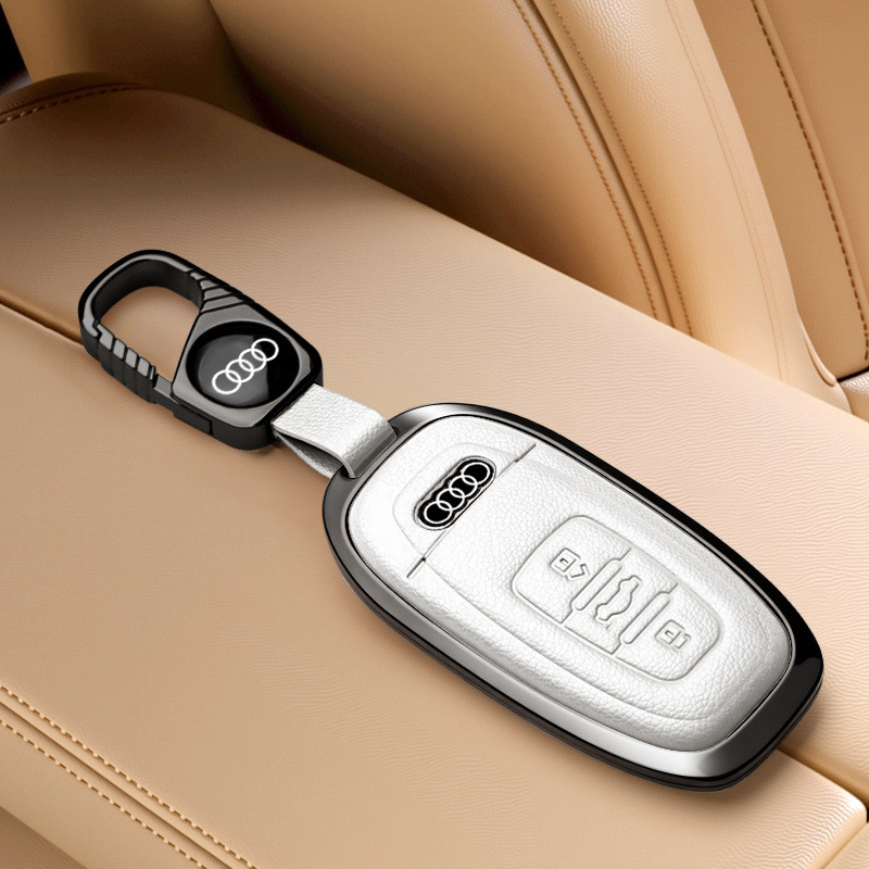 【2015 -2025】 เหมาะสำหรับฝาครอบกุญแจ A6L Q5L A4L A8L Q4Q7Q8A3LA5 high-end หัวเข็มขัดกุญแจรถ