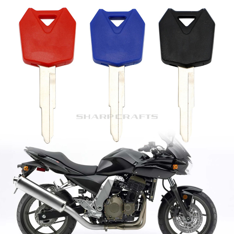 Motorcycle Blank Key Uncut Blade For Kawasaki ZX6R ZX7R ZX9R ZX900 ZX10R Z750 Z1000 ZZR400 ZZR600 V