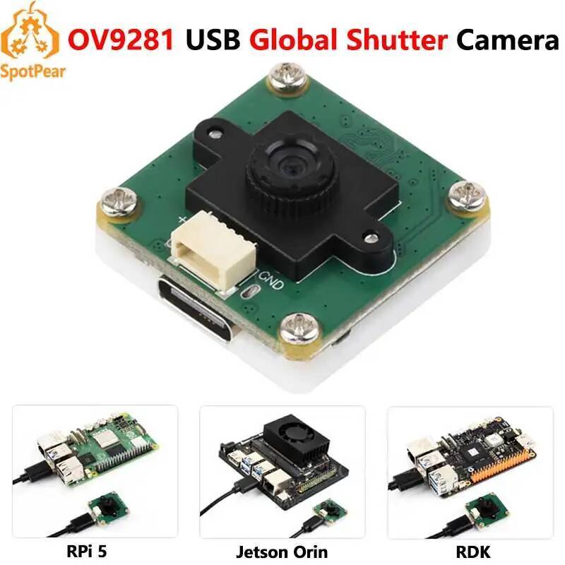 Raspberry Pi USB Global Shutter กล้อง 1MP OV9281 120fps สีดํา/สีขาว 120fps ยังสําหรับ Jeston RDK