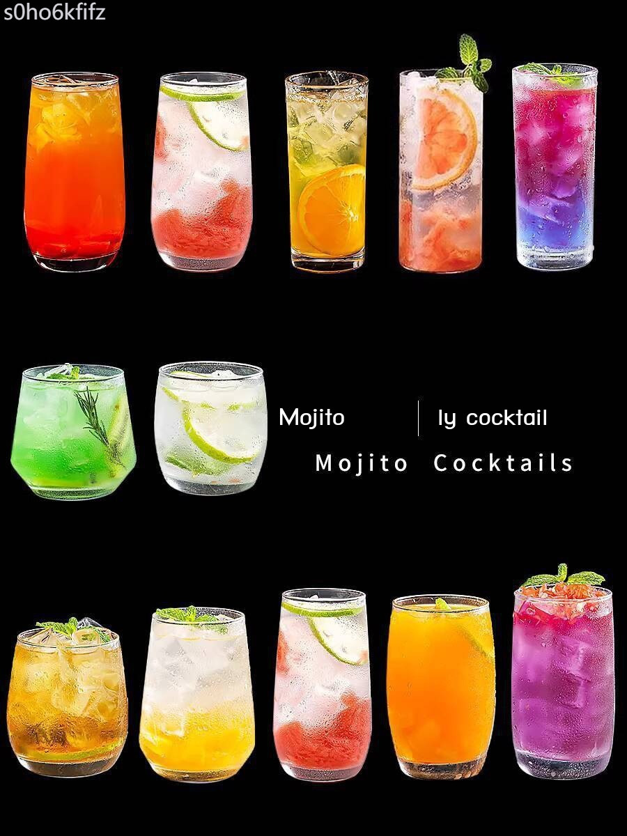 Collin Cup Bar แก้วตรง ทําชาเย็น Long Island Gin Tonic Mojito แก้วค็อกเทล