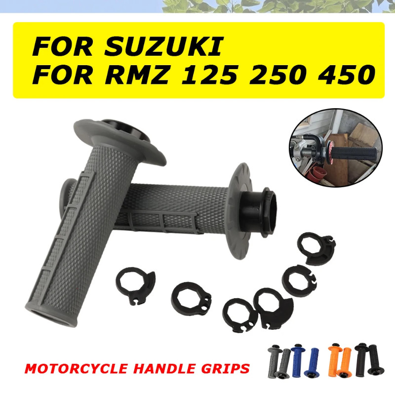 Motorcycle Handle Grips Dirt Pit Bike Rubber Hand Bar Grip For SUZUKI RMZ 125 RM-Z 250 450 RMZ125 R