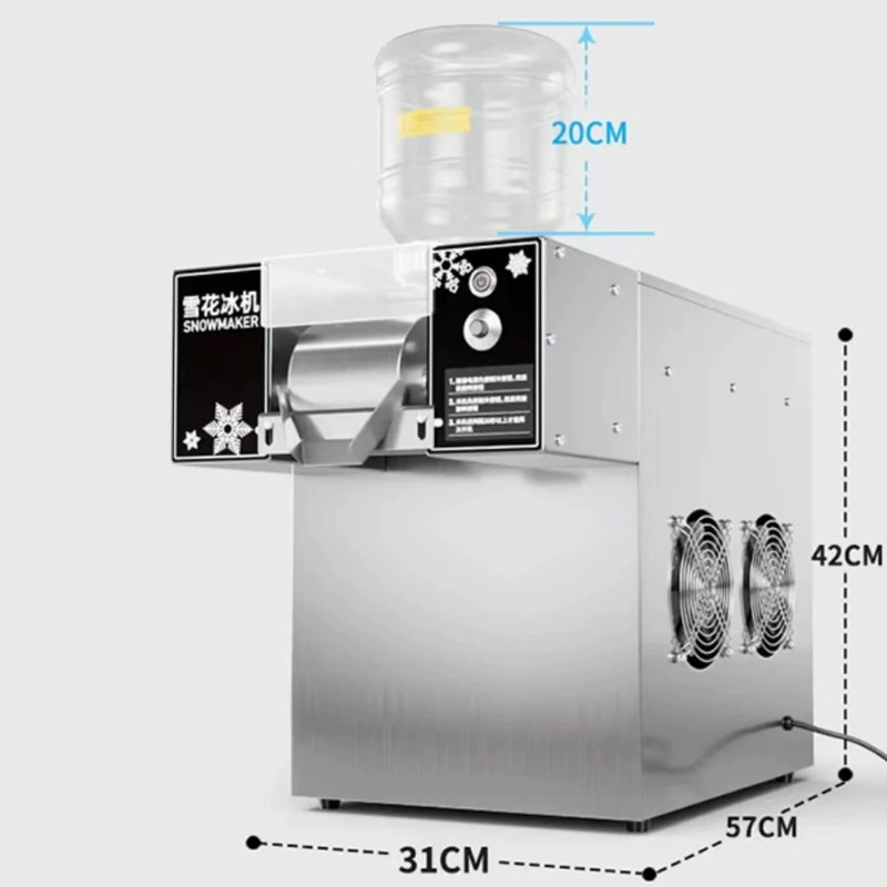 120kg/24h Mini Snow Ice Maker Shaver Machine Europe Snowflake Ice Machine Korea Bingsu Machine Snow