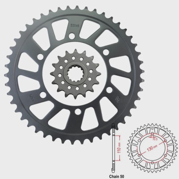 LP 530 CNC 16T 46T Front Rear Motorcycle Sprocket For Yamaha FZ6 Fazer 1B3 5VX 4P5 4S8 5S2 S2 5S5 Y