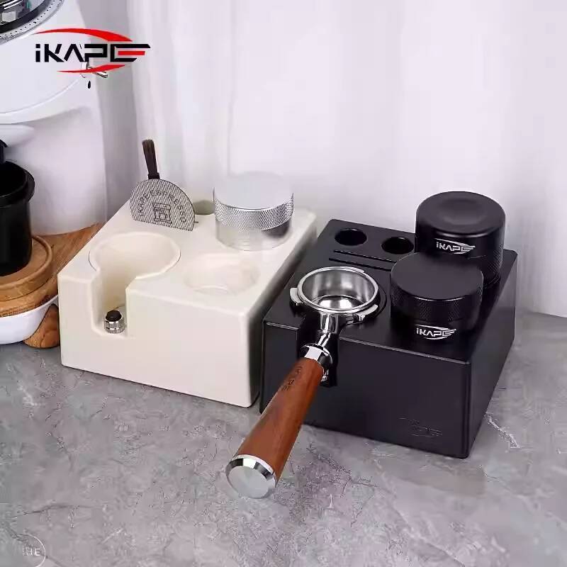 IKAPE Espresso Tamper Holder, ABS Coffee Tamper Station Base, Espresso Tamp Mat Stand fit 51/54/58mm