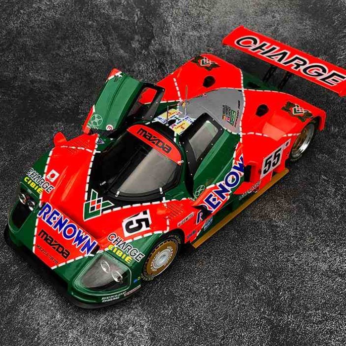 โมเดลรถ Shasha 1: 18 Mazda 787B No. 55 winner Alloy Door Opening Collection รถแข่ง