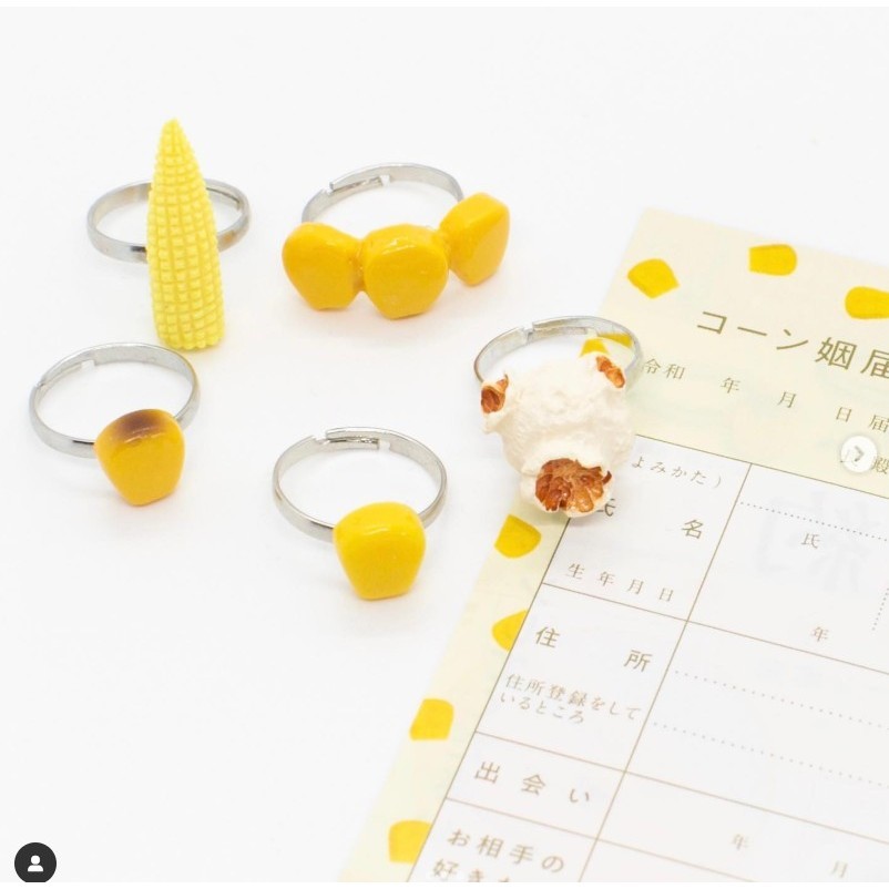 Corn Engagement Rings แหวนข้าวโพด ครบเซ็ท Johnny Depp Corn Tokyo Comic Convention NEW JAPAN Exclusi
