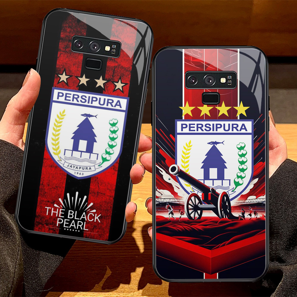G-3 Persipura FC HD Glass Casing สําหรับ Samsung Note J6 9 J7 J4 Plus Core Prime Pro Case