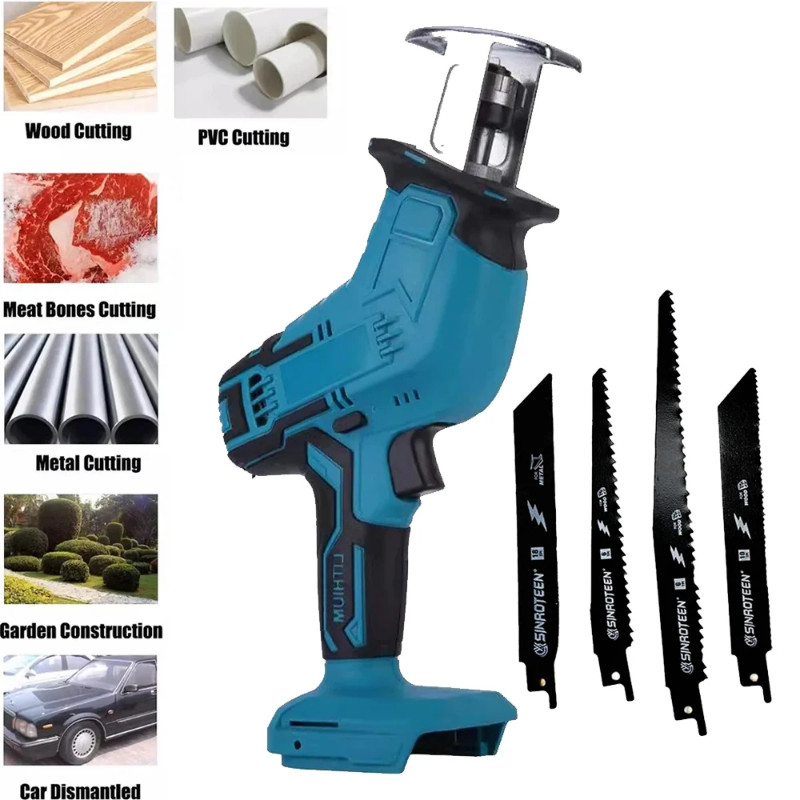 Multifunctional Portable Electric Saw Lithium Reciprocating Saw Woodworking Electric Saw Portable S