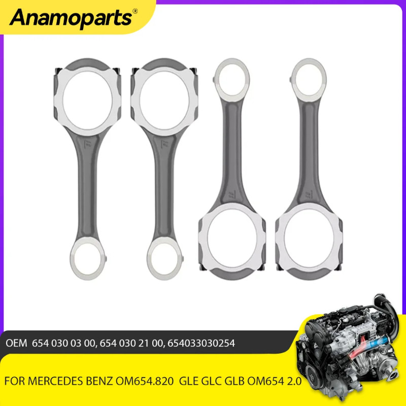 Engine Parts 4X CONNECTING CON ROD Fit 2.0 L FOR MERCEDES BENZ OM654.820 GLE GLC GLB OM654 2.0L 654