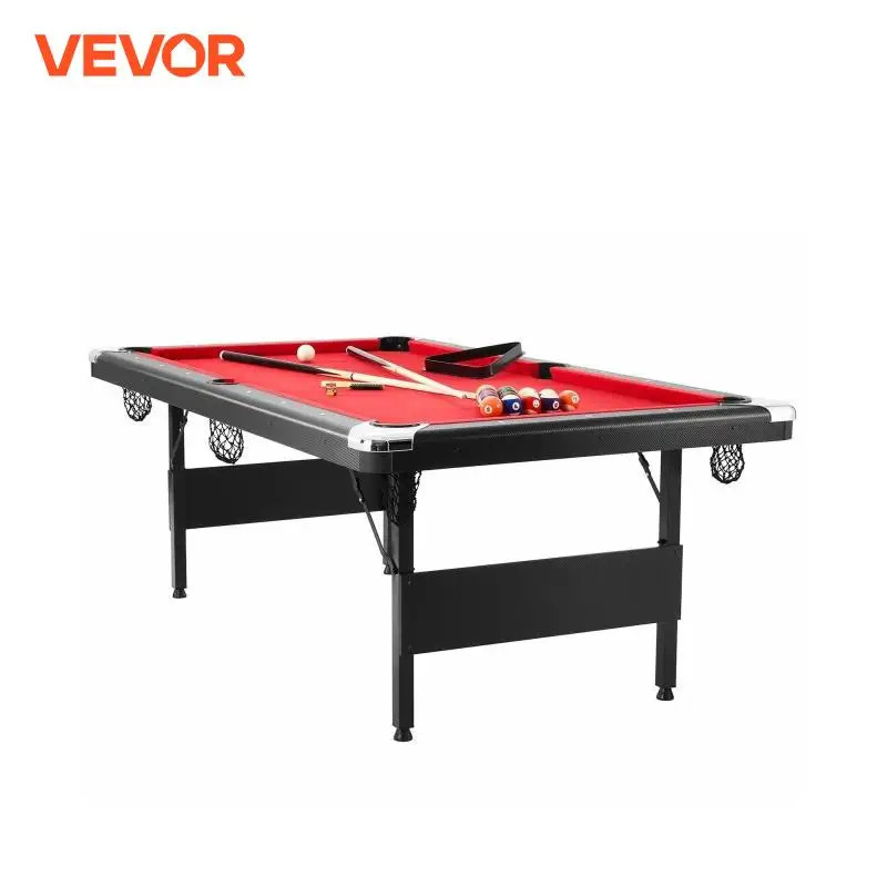 VEVOR 6.3/7 ft Billiards Table Pool Table Portable Foldable Space-Saving Billiard Table Set Include