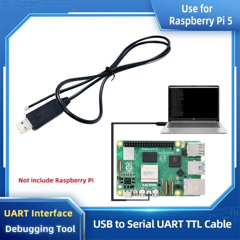 Raspberry Pi 5 Terminal UART Serial TTL to USB Port Debacation Cable สําหรับ RPI5 Pi5
