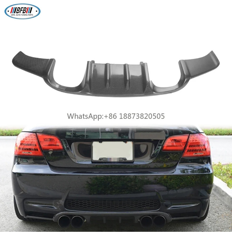 BFB For BMW E92 M3 Coupe E82 2006-2013 Car Accessories Carbon Fiber Rear Lip Diffuser Bumper
