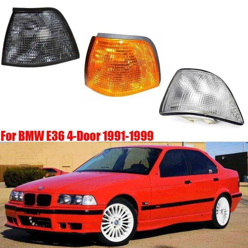 C Car Corner Turn Signal Light For BMW E36 318I 318Ti 320I 325I 328I M3 4Door 11-1 White Yellow Gra