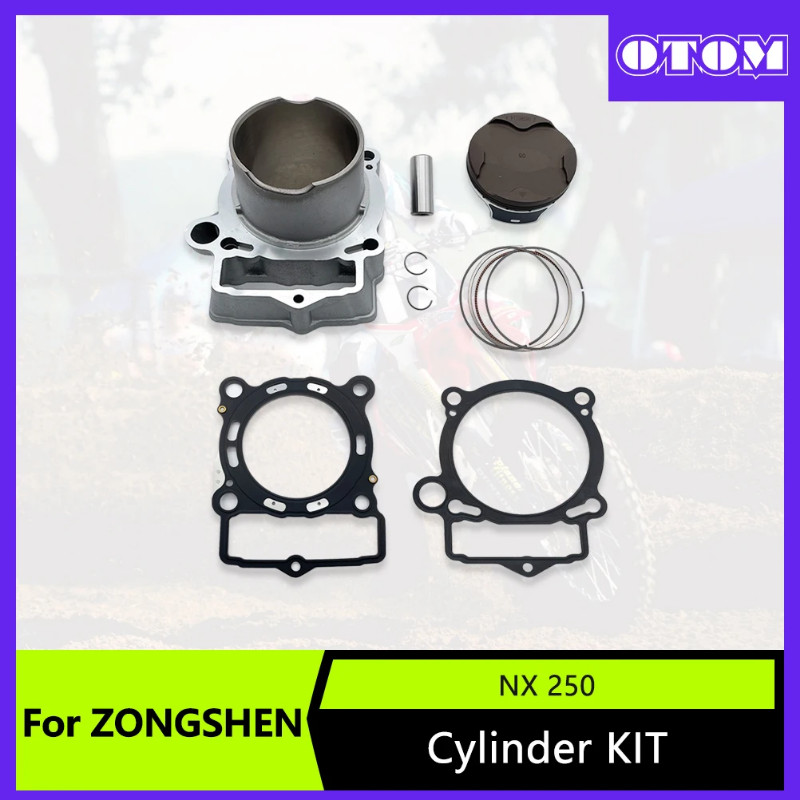 OTOM Motorcycle Engine Cylinder Kit for ZS NX250 ZS178MM-2 Cylinder Block Gasket Piston Ring Kit Of