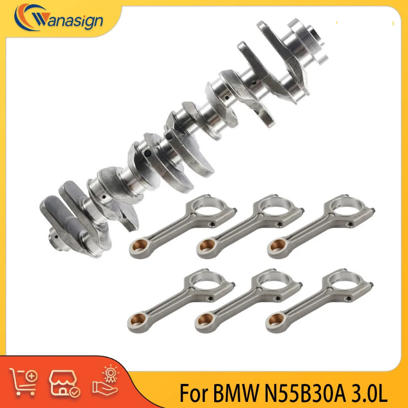 Engine Parts Crankshaft & Connecting Rod Set Fit 3.0 T L L6 GAS DOHC N55B30A For BMW E70 X5 E71 X6