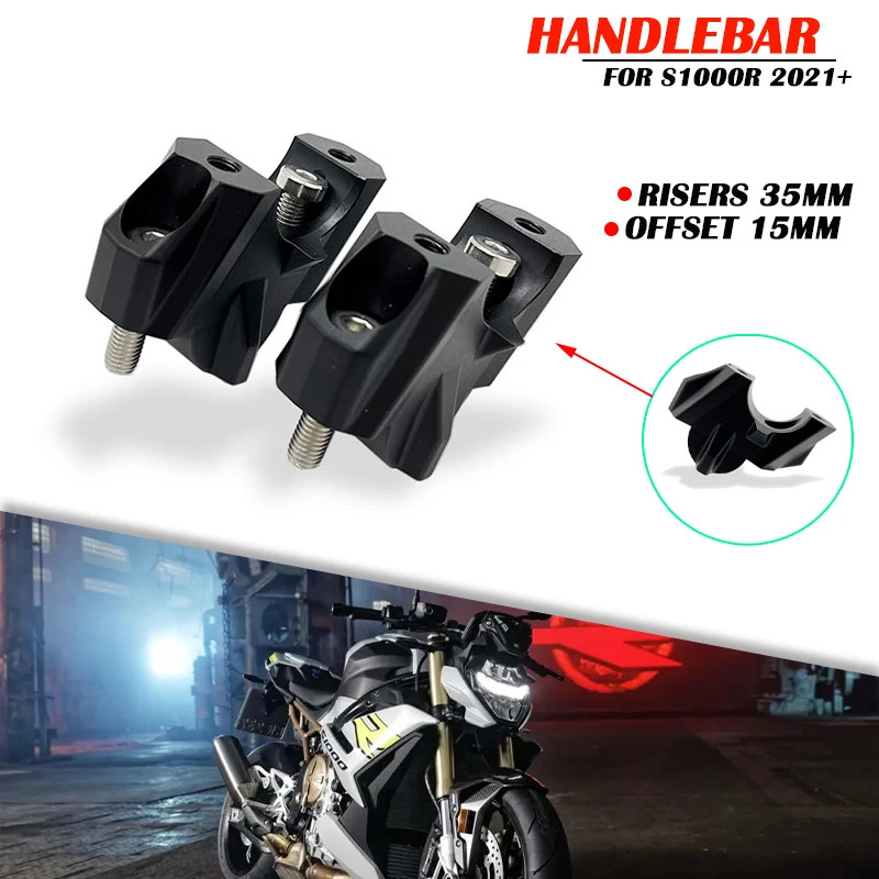 S1000R Accessories CNC 32mm Handlebar Risers Clamp Height Up Adapter For BMW S1000R S 1000 R 2021 2