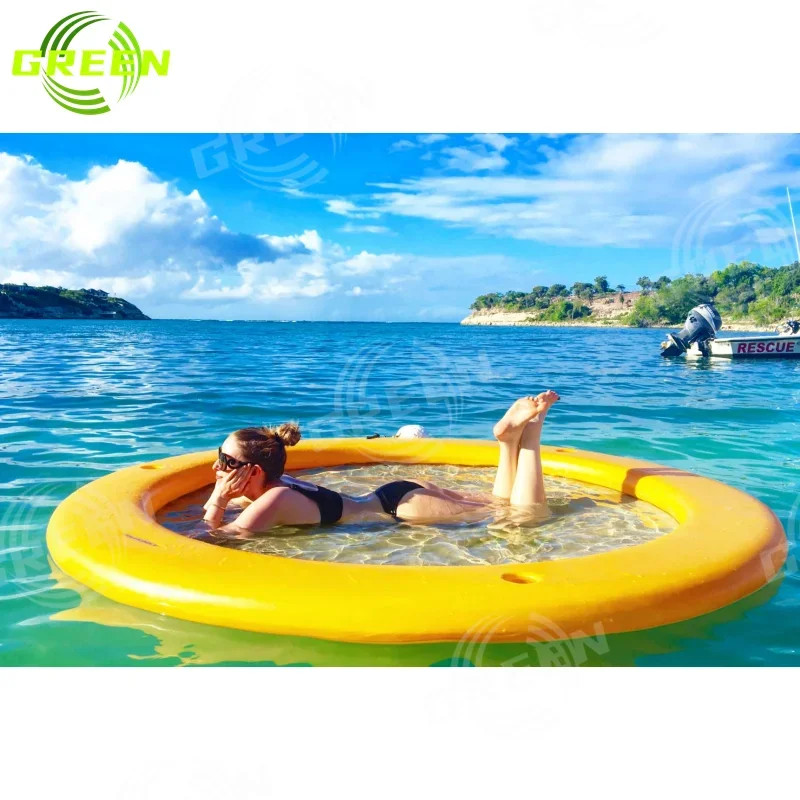Green Inflatable Water Hammock Pool Water Inflatable Pvc Water Lounger Hammock Pool Float