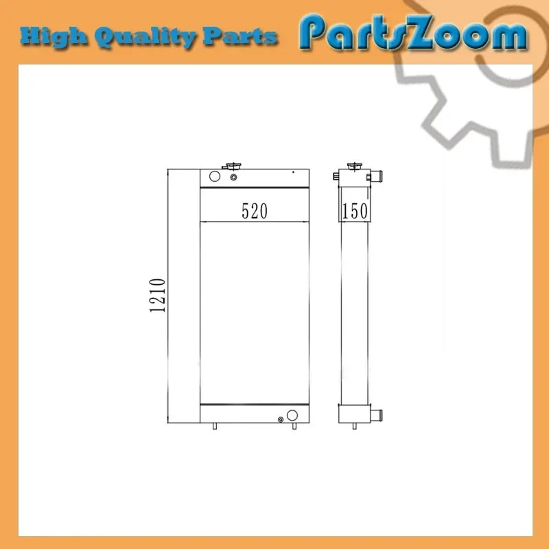 SK460-8 SK460LC-8 SK480-8 SK480LC-8 High Quality Kobelco Excavator Radiator LS05P00039S045 LS05P000