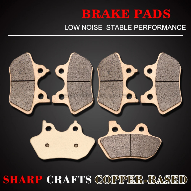 Copper Front Rear Brake Pad For Harley Sportster XLH883 Flat Track 2000-2003 Custom XL883 R 100th A