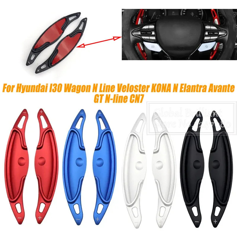 Car Steering Wheel Shifter Paddle Sticker insall For Hyundai I30 Wagon N Line Veloster KONA N Elant
