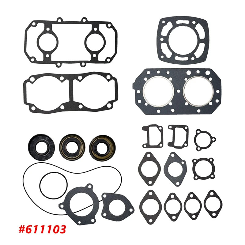 Complete Gasket Kit w/ Oil Seals For Kawasaki JS550 611103 1982-90
