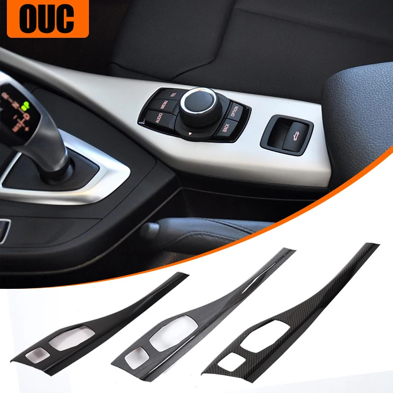 For BMW 2 Series F23 220I 225I 2014-19 Accessories ABS Carbon Fiber Car Multimedia Knob Button Pane