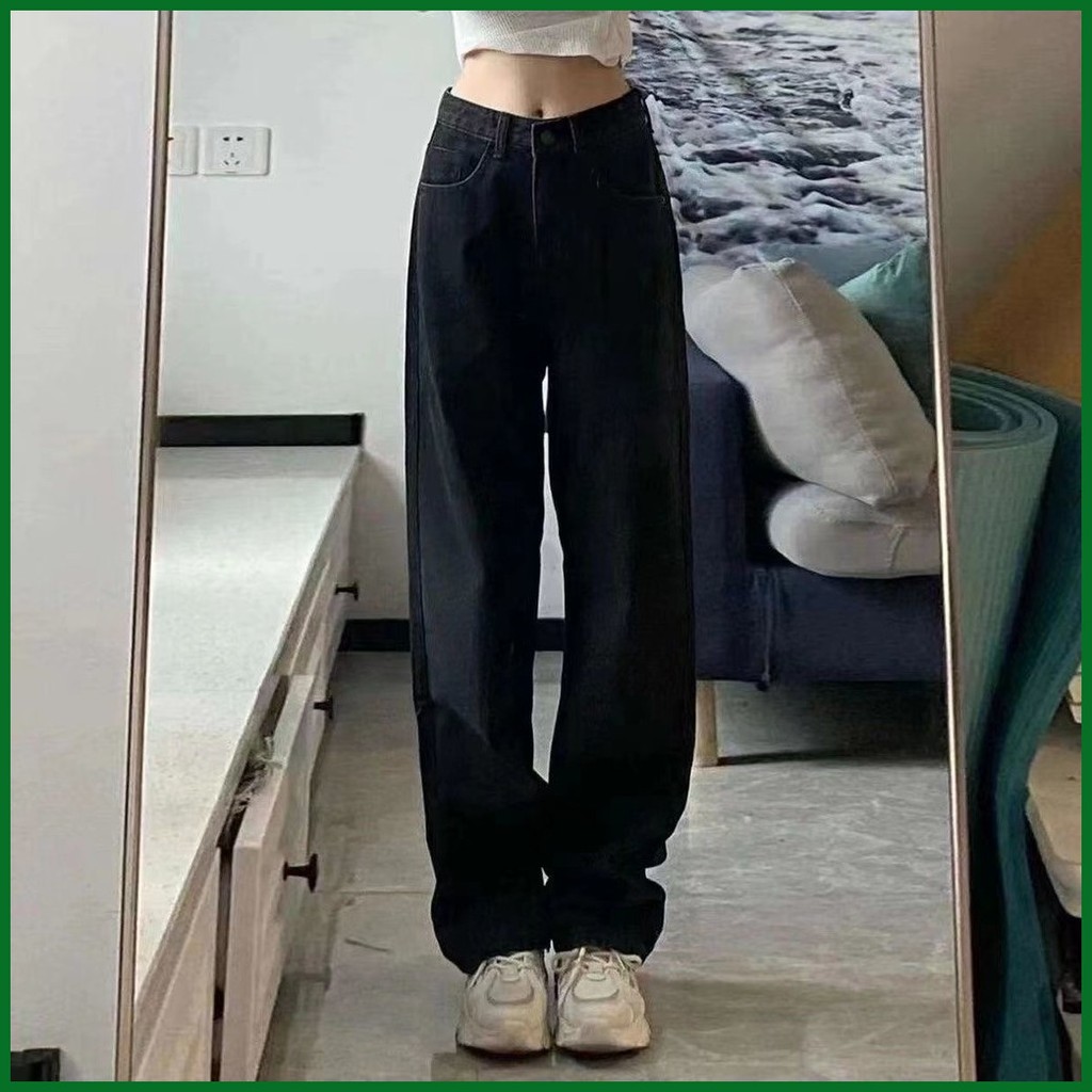 กางเกงยีนส์ผู้หญิงเอวสูง ขากว้าง ลายจุดลายดอก สไตล์วินเทจ ขาตรง ใหม่ล่าสุดปี 2026เนื้อผ้านุ่มใส่สบาย - รูปที่ 3