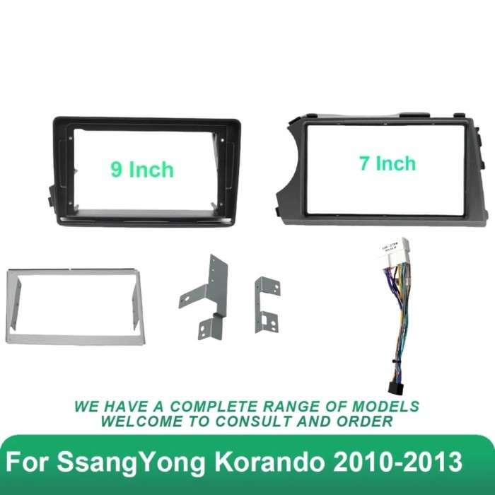Car Audio Fascia Frame Kits for SsangYong Korando 10-13 Kyron Rexton W Tivolan Tivoli 19-21 Dashboa