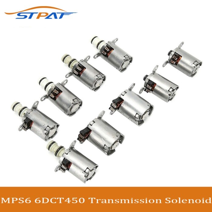 STPAT 9 PCS MPS6 6DCT450 Auto Parts 6-speed Transmission Solenoid Kit for Ford Dodge Volvo Mondeo 2