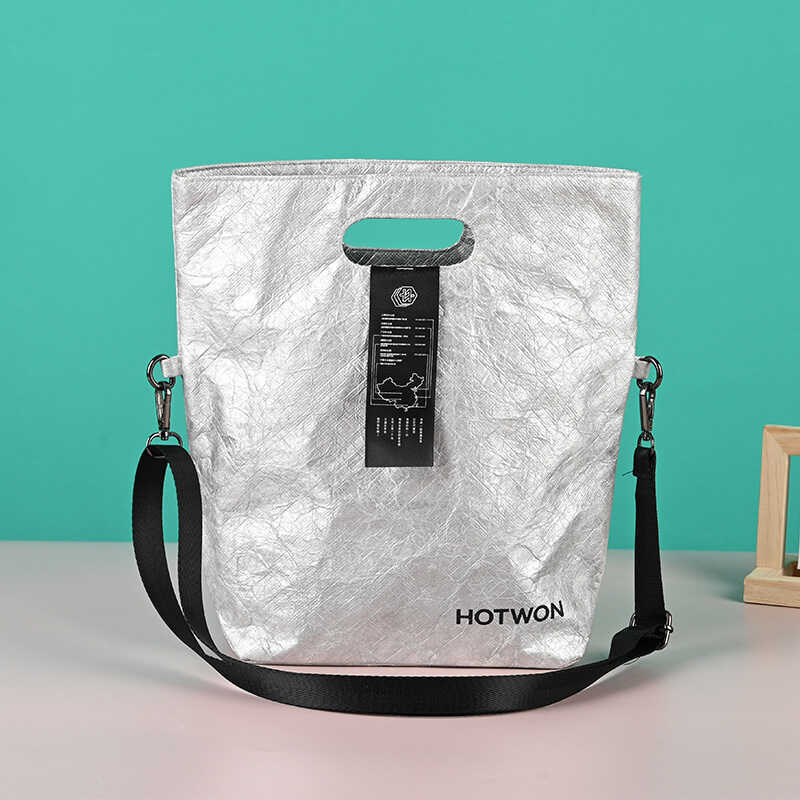 Washable Dupont Paper Bag Tote Bag Nice Kraft Paper Bag Ziplock File Portable Diagonal Bag Casual Do