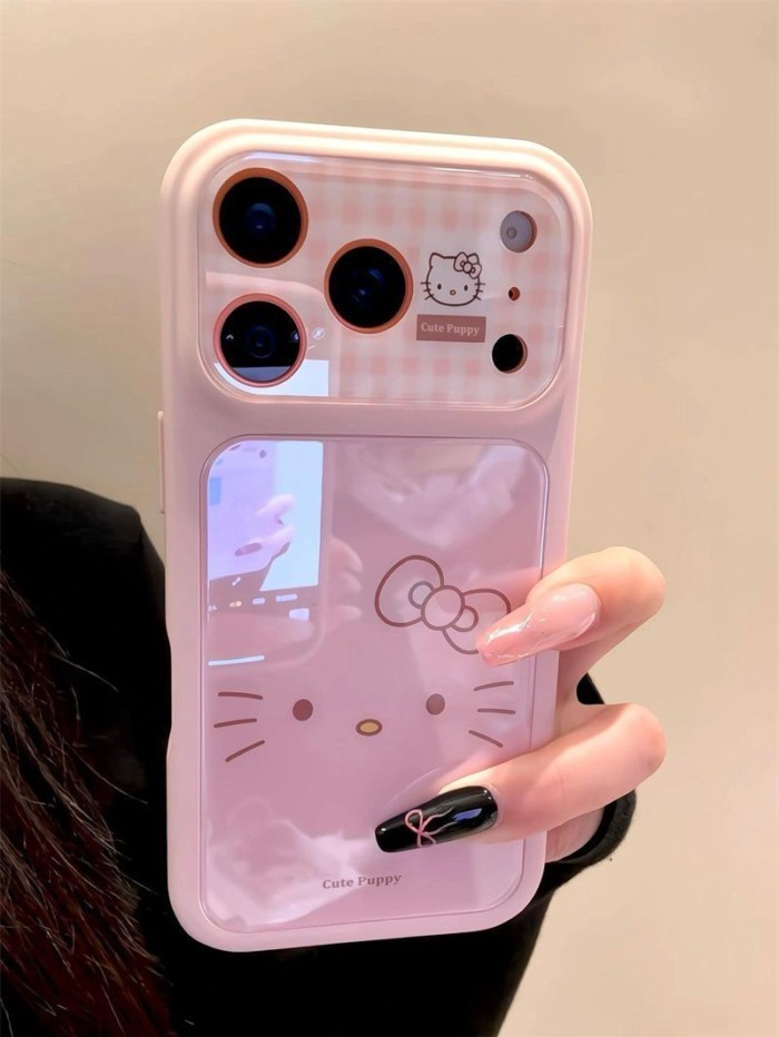 ลายสก๊อตสีชมพู Hello Kitty เหมาะสําหรับ Apple 17 Series เคสโทรศัพท์ 1615 ขอบกลมเปลี่ยนทันที 1413 ความรู้สึกระดับไฮเอนด์ 1211