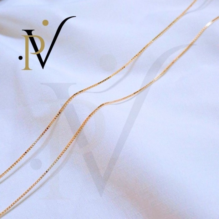 สร้อยคอทองแท้ PV ทองคำแท้ 14k Italy (583) ลายBox มีใบรับประกันจากทางร้าน