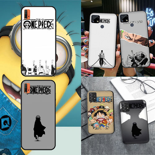 นุ่มสีดํา OPPO A74 F19 Pro Plus R9 F1 R9S A16 A16S A3X A40 A60 A80 A3pro ลิง D Luffy1 เคสโทรศัพท์