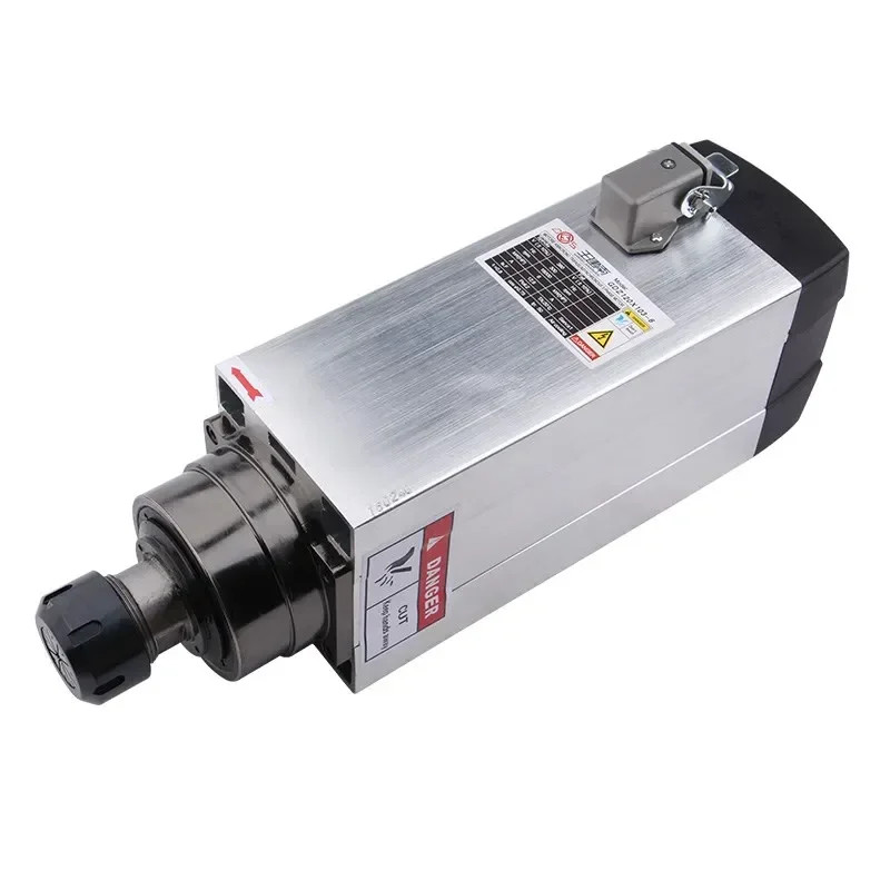 6KW 8HP ER32 220V Spindle Motor Air Cooled 4pcs Ceramic Bearings High Precision for CNC Engraving m
