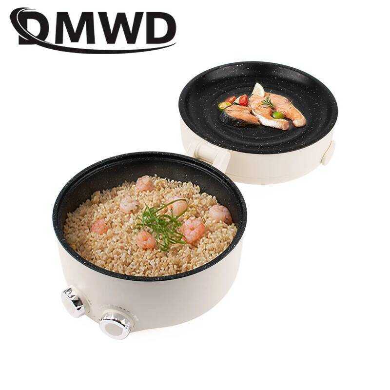 C Multifunction Boil Folding Pot Electric Grill Griddle BBQ Hotpot Temperature Control Barbecue Bak