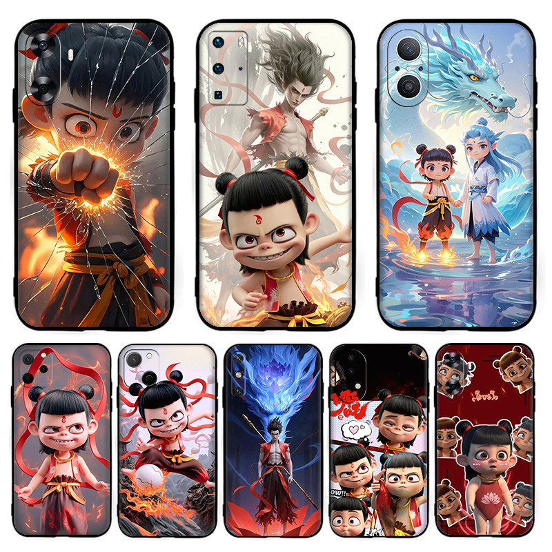 Anime Ne ZhaBirth of the Demon Child สําหรับ Huawei Nova 3 2 Lite 2i 3i 5i 4E TPU นุ่มสีดําป้องกันกร
