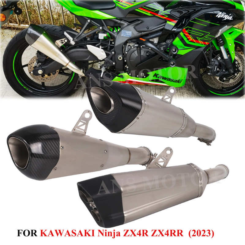 For Kawasaki Ninja ZX4R ZX4RR SE SR ZX-4R ZX-4RR 2023 Motorcycle Exhaust Slip On Exhaust Muffler Ta