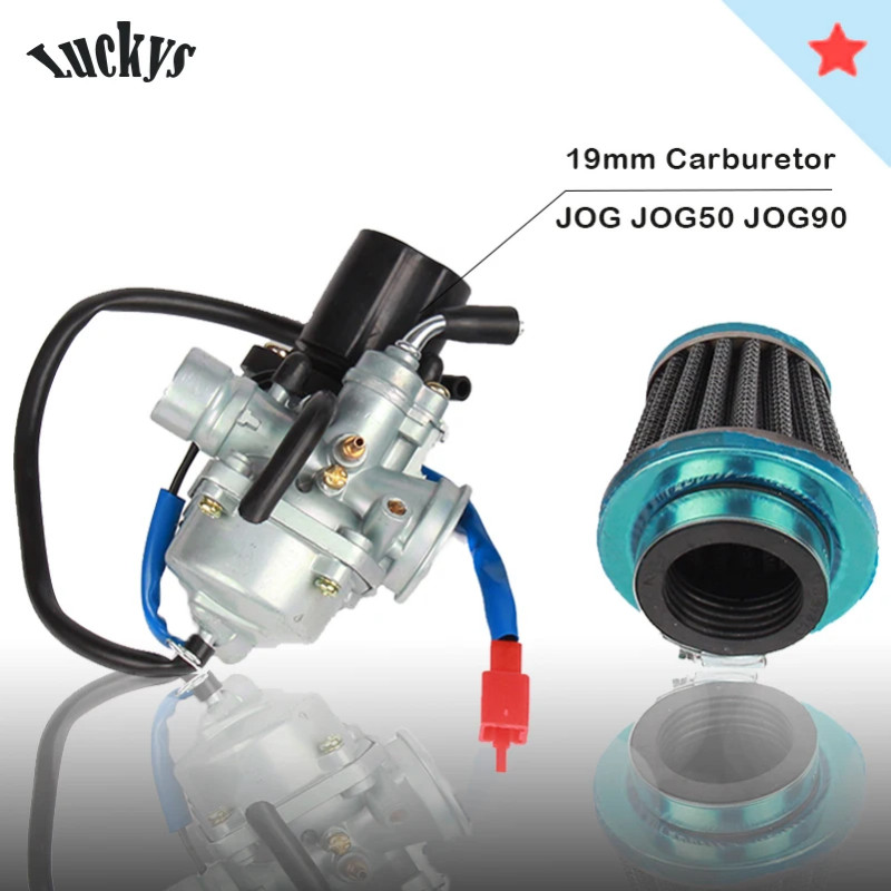 19mm Carburetor With Air Filter For 2 Stroke 50cc 90cc Scooter Moped JOG JOG50 JOG90 1E40QMB 1PE40Q