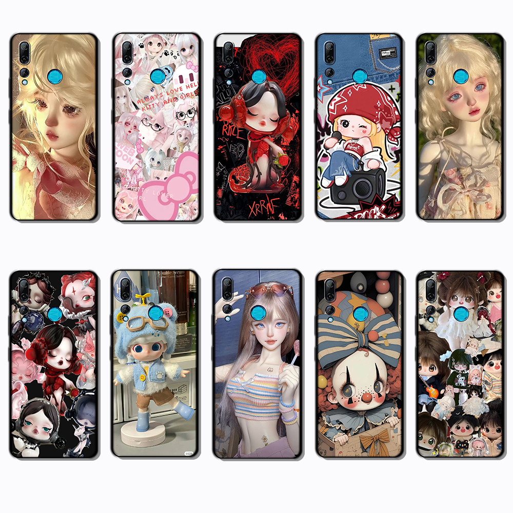 สําหรับ Huawei Y6s Y6 Pro Y7 Y9 Prime J12 BJD สีดําขอบเคสโทรศัพท์ TPU | แสดงความสวยของโทรศัพท์