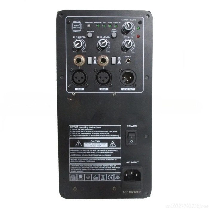 DF- 800W DSP Active Class D Power Amplifier 2 Way BT TWS Module Audio Board Used for Professional P
