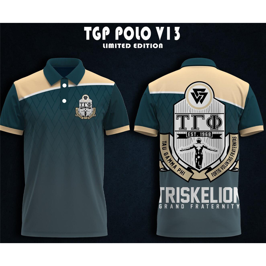 TGP POLO LIMITED EDITION TAU GAMMA PHI 56TH ANNIVERSARY FOUNDING 3D POLO SHIRT-ฟรีชื่อที่กําหนดเองแล