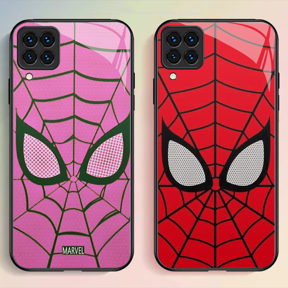 G-68 Spider man HD Glass Casing สําหรับ Samsung Galaxy M12 A12 M32 A22 5G Case