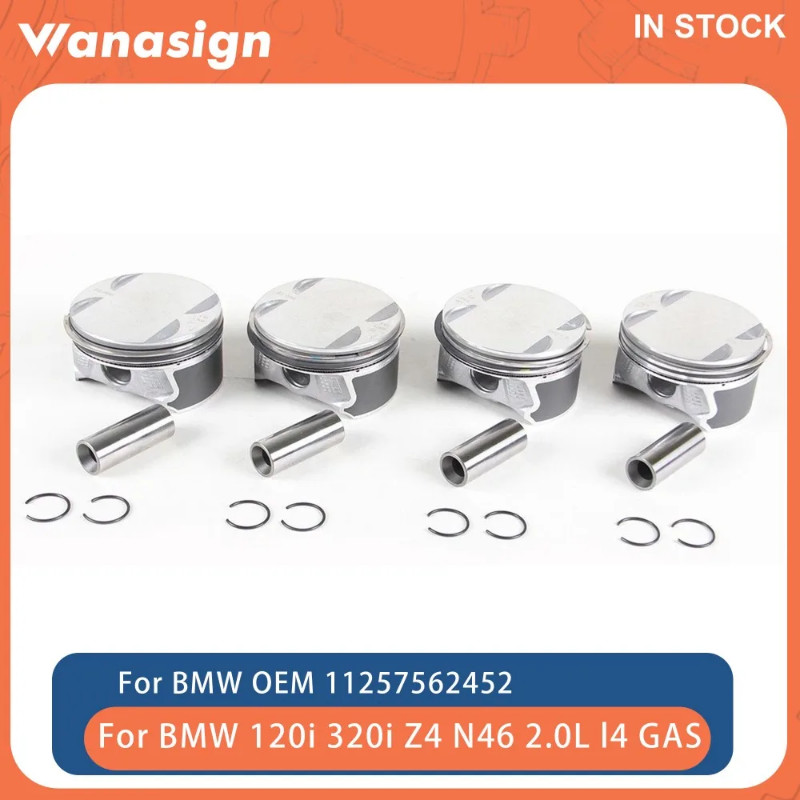 Engine Piston & Ring Set STD Fit 2.0 L For BMW E46 118i 120i 320i  318i 520i X1 Z4 X3 N46 B20 2.0L