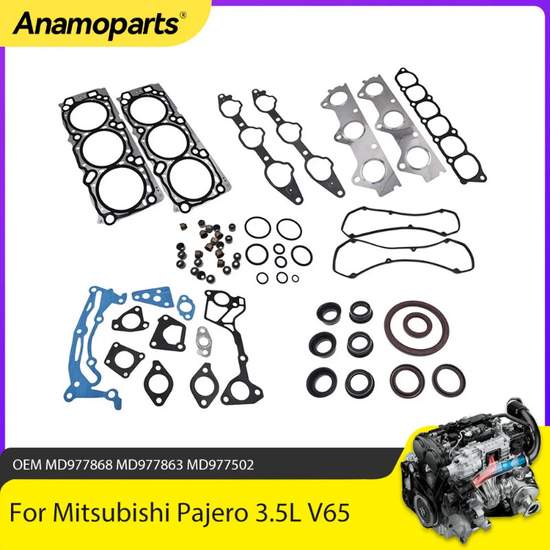 Engine Part Full Gasket Set Overhaul Gasket Kit Fit 3.5 L V6 Gas 6G74 For Mitsubishi PAJERO MONTERO