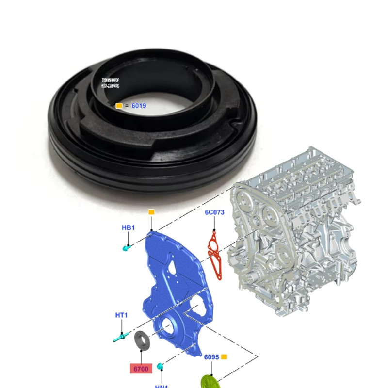 FOR FORD TRANSIT MK4 Crankshaft Oil Front Seal Assy 3S7Q-6700-AD 1920072 FK2Q6700AA 3S7Z6700B 3S7Q6