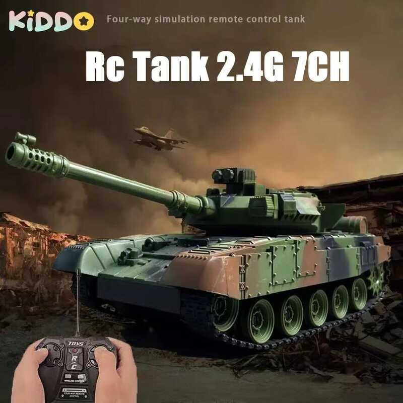 C RC Tank Rc Panzer Crawler Tiger War Tank Vehicles 1/30 Fight Light Sound Battle Games Remote Cont