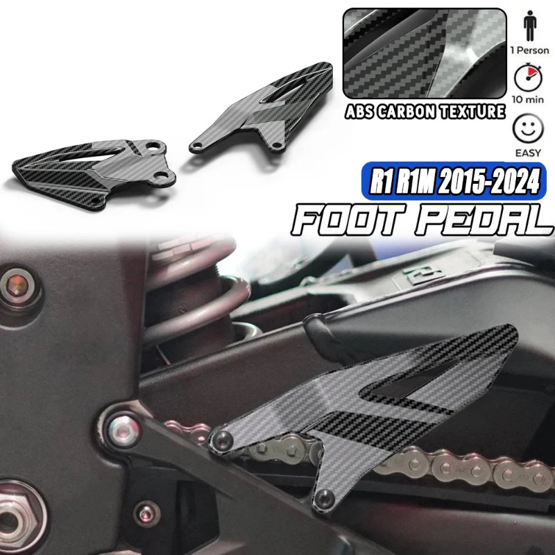 R1/M Rearsets Foot Rest Peg Protector For Yamaha R1 R1M 2015-2024 2023 2022 2021 2020 2019 2018 201