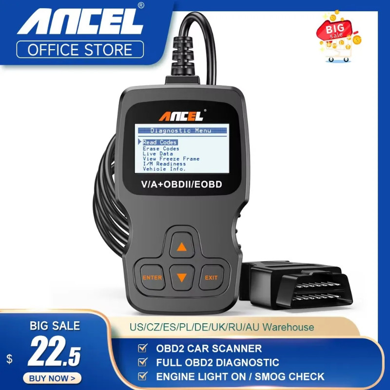 Ancel AD310 Car Full OBD2 Diagnostic Tools OBD 2 Automotive Professional Code Reader Scanner Check
